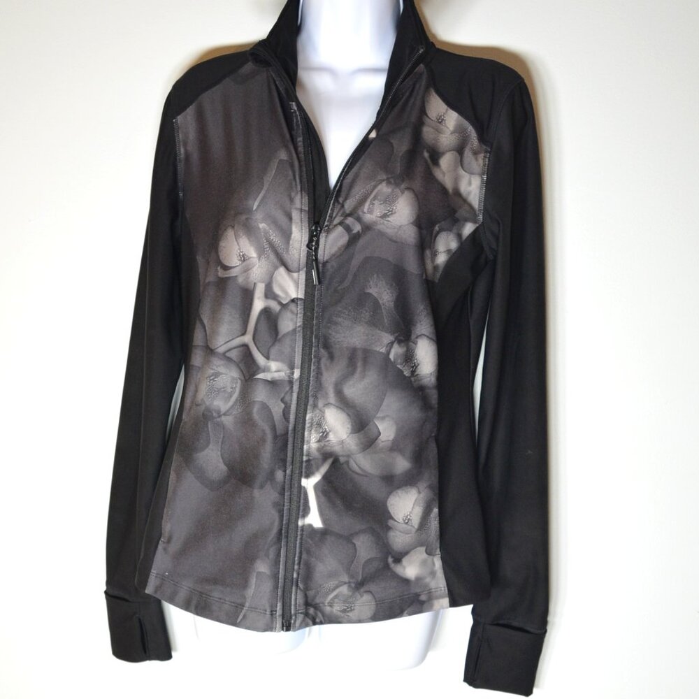 Mondetta Full Zip Athletic Womens Medium Jacket Black and Gray